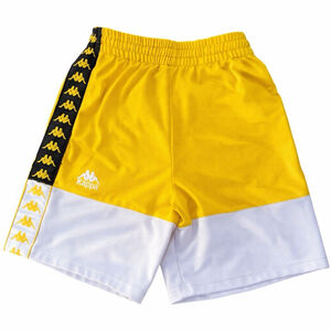Vintage Kappa 90’s Logo Tape Soccer Shorts Yellow White Medium Retro Athletic
